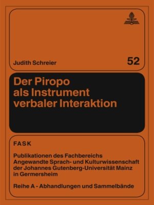 cover image of Der Piropo als Instrument verbaler Interaktion
